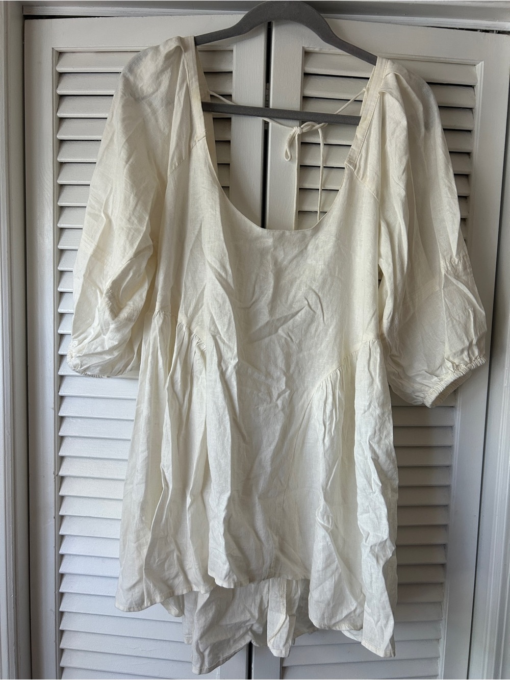 Free People Open Back Tunic Blouse